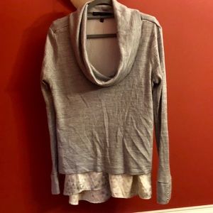 WHBM - Grey double layer sweater, silky bottom